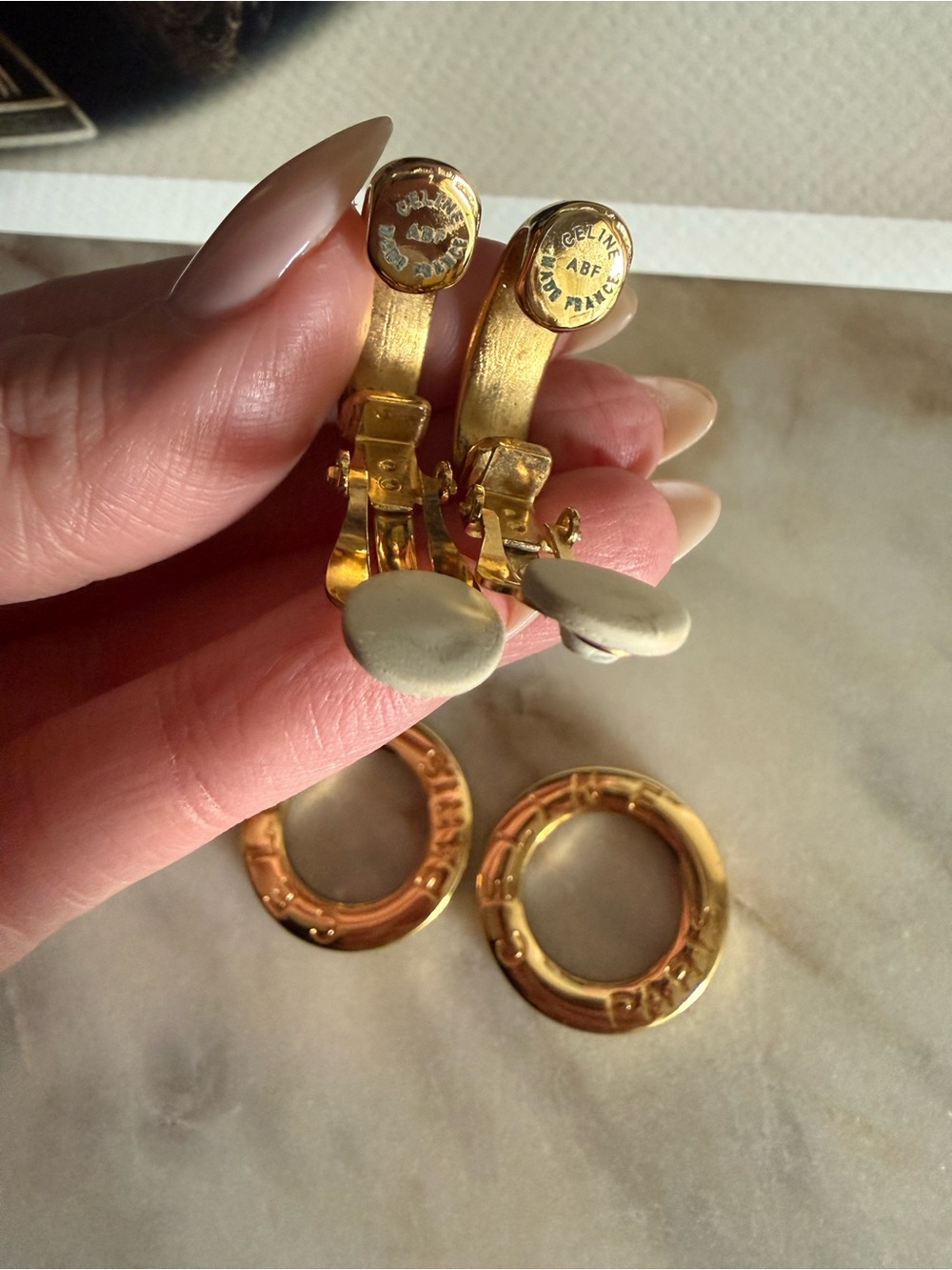 Celine Vintage Clip On Earrings - Picture 9 of 10